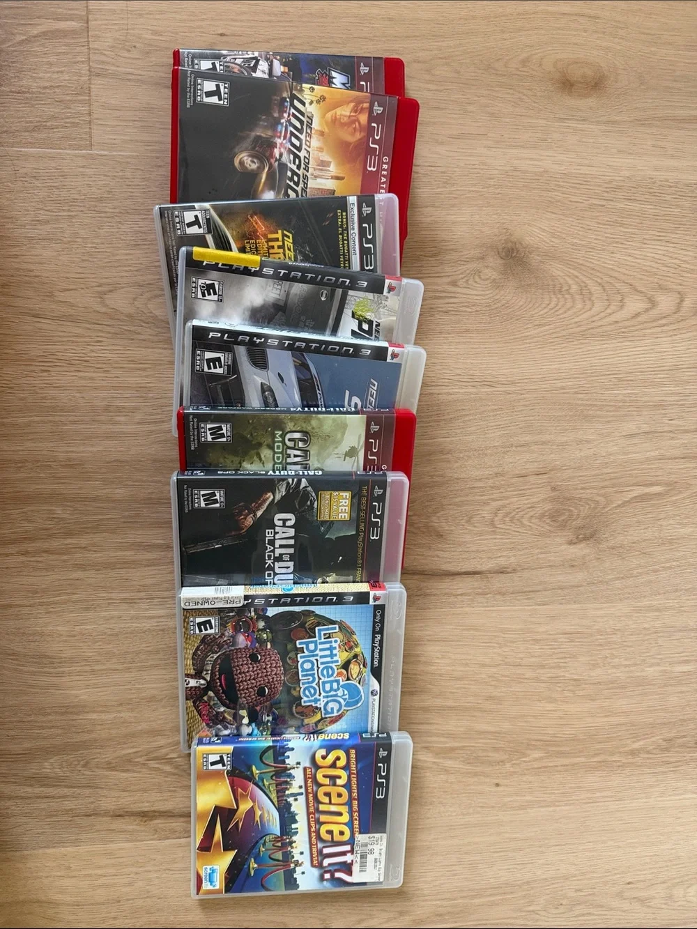 Sony PS3 Game Lot with Black, Red, White Spines